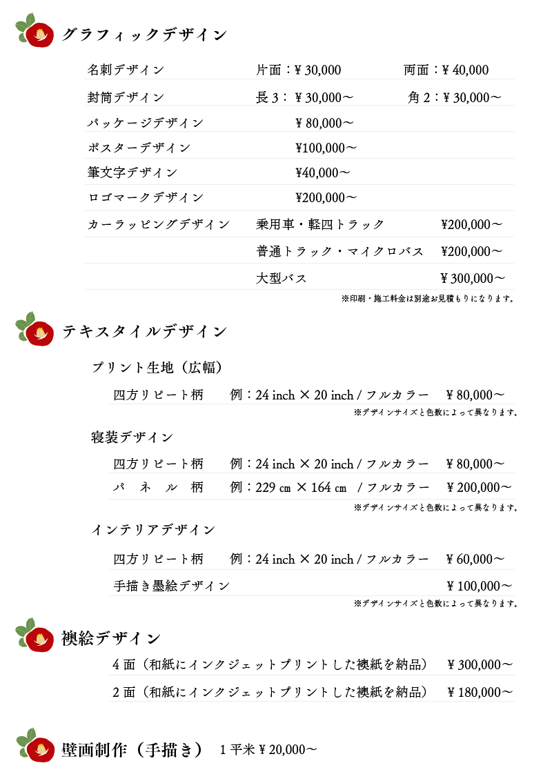 デザイン料金2+