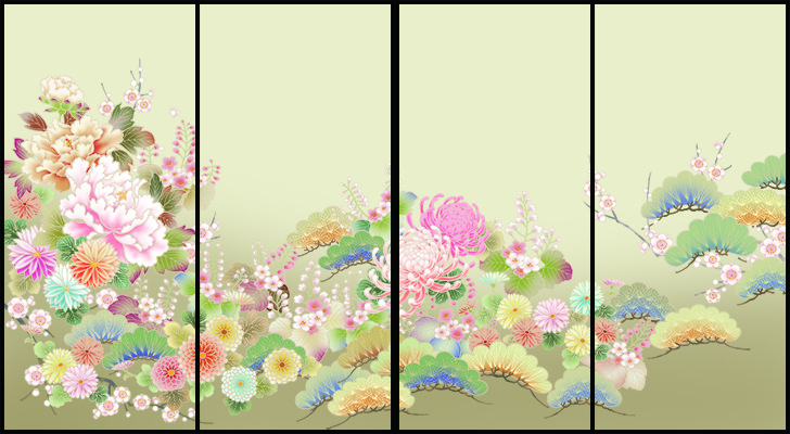 0001『吉祥草花図』
